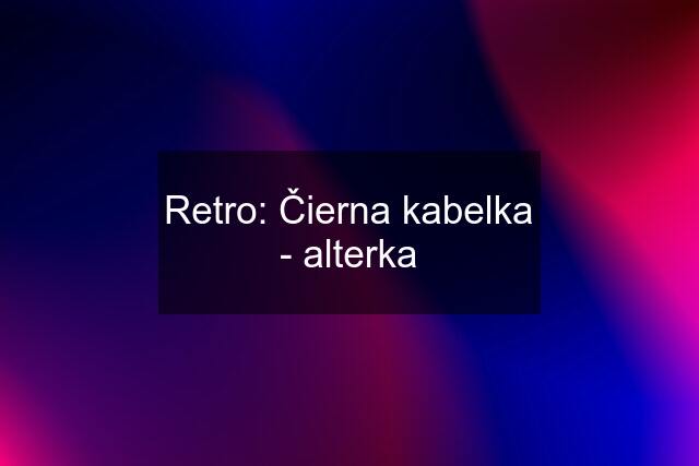 Retro: Čierna kabelka - alterka