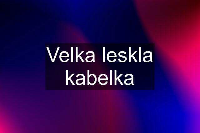 Velka leskla kabelka