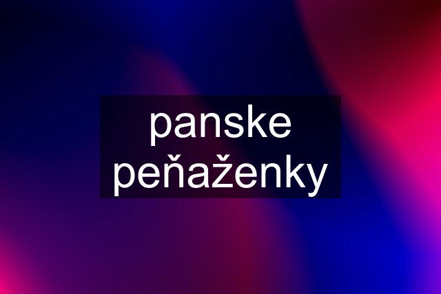 panske peňaženky