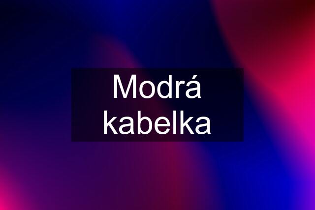 Modrá kabelka