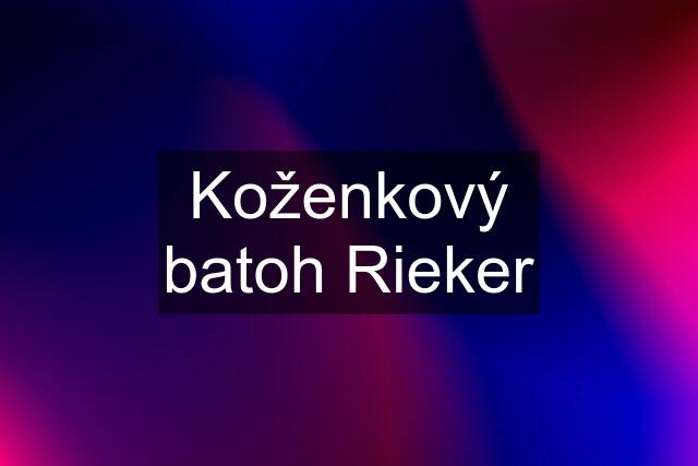 Koženkový batoh Rieker