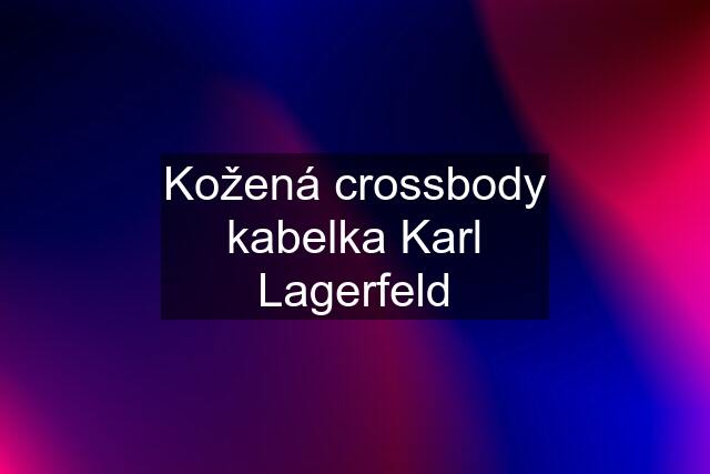 Kožená crossbody kabelka Karl Lagerfeld
