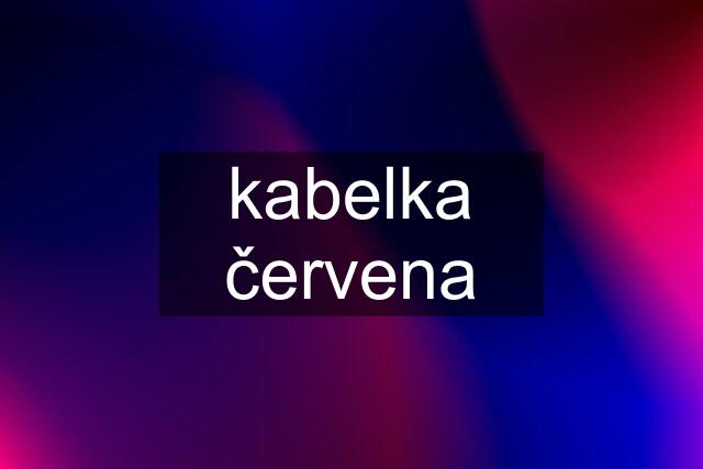 kabelka červena