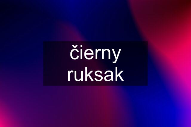 čierny ruksak