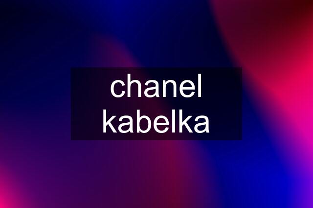 chanel kabelka