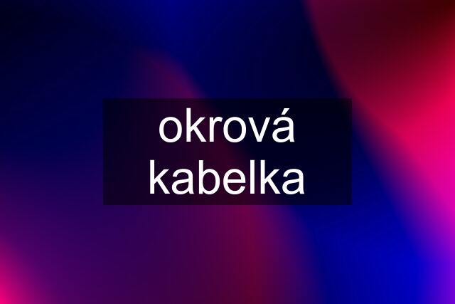 okrová kabelka