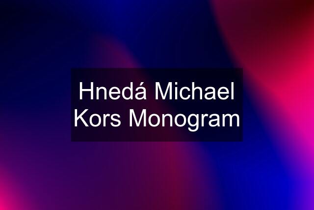 Hnedá Michael Kors Monogram