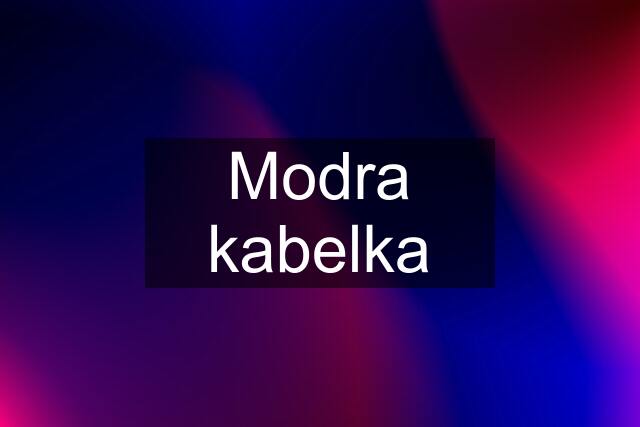 Modra kabelka