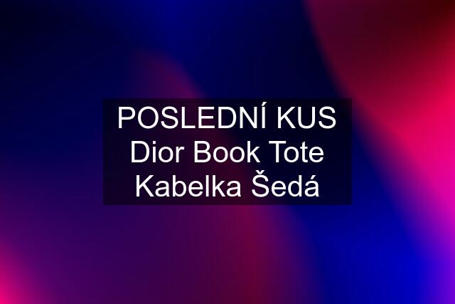 POSLEDNÍ KUS Dior Book Tote Kabelka Šedá