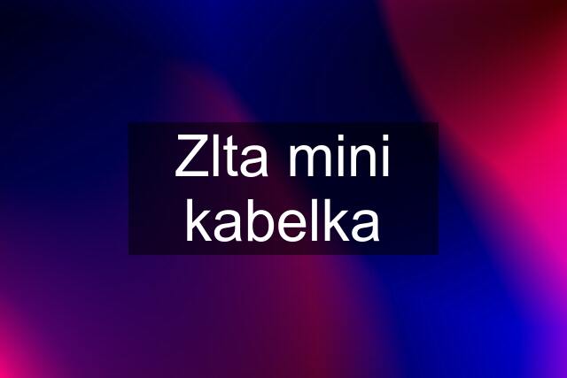 Zlta mini kabelka