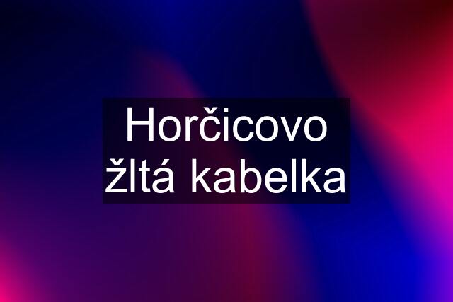 Horčicovo žltá kabelka