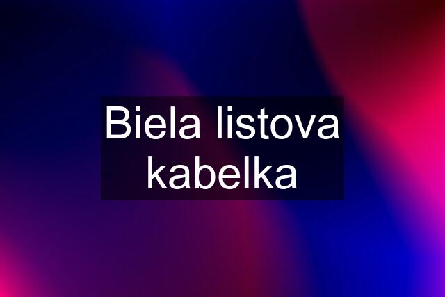 Biela listova kabelka