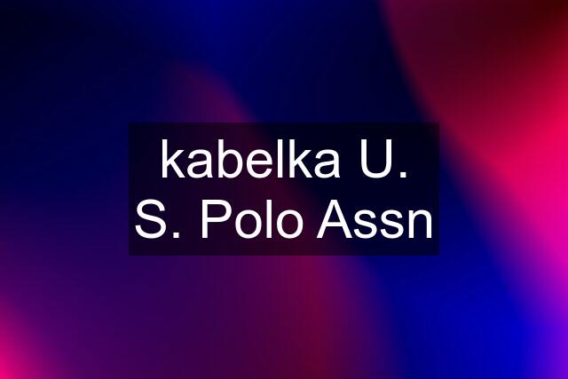 kabelka U. S. Polo Assn