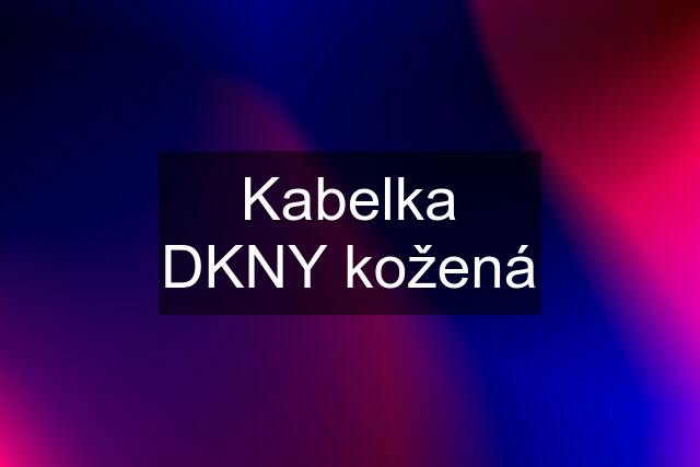 Kabelka DKNY kožená