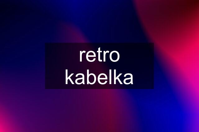 retro kabelka