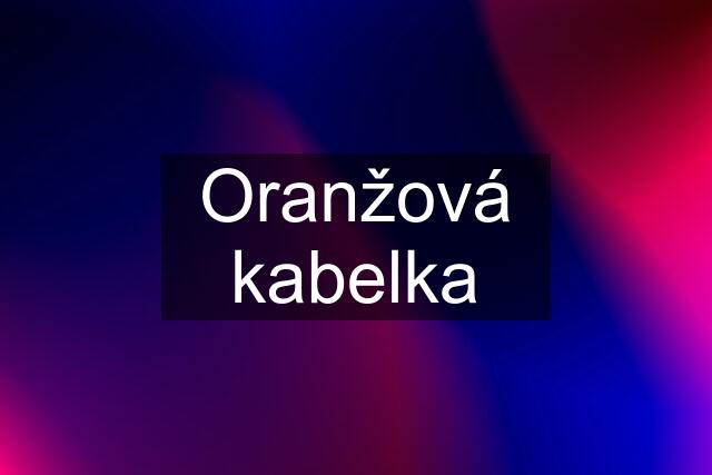 Oranžová kabelka