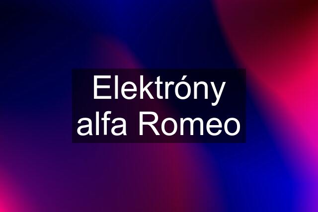 Elektróny alfa Romeo