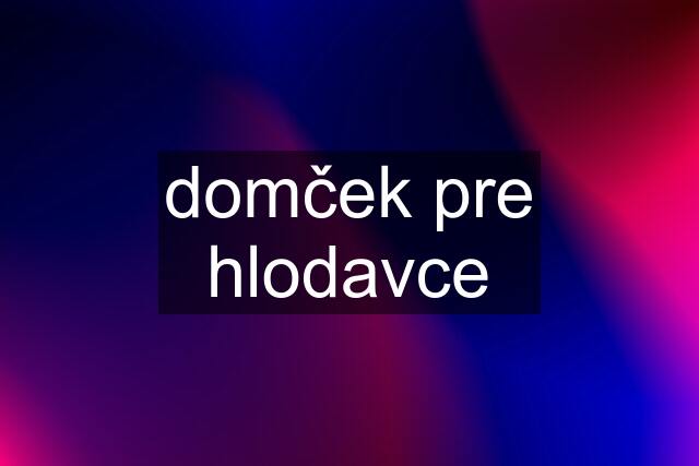 domček pre hlodavce