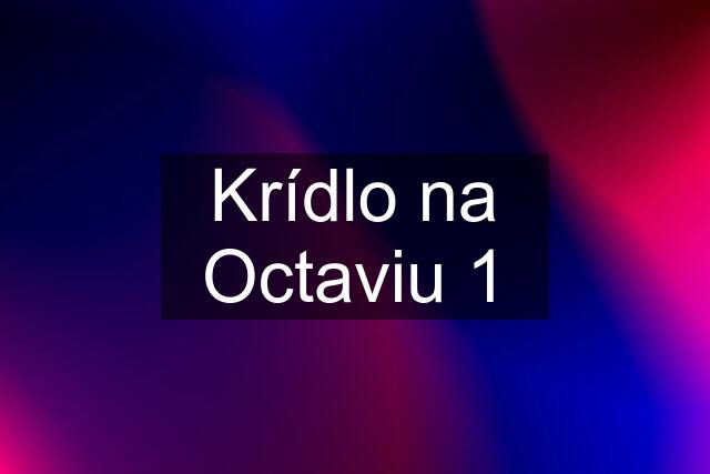 Krídlo na Octaviu 1