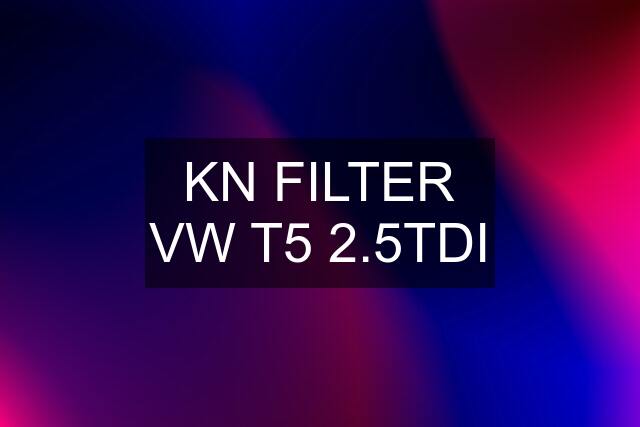 KN FILTER VW T5 2.5TDI