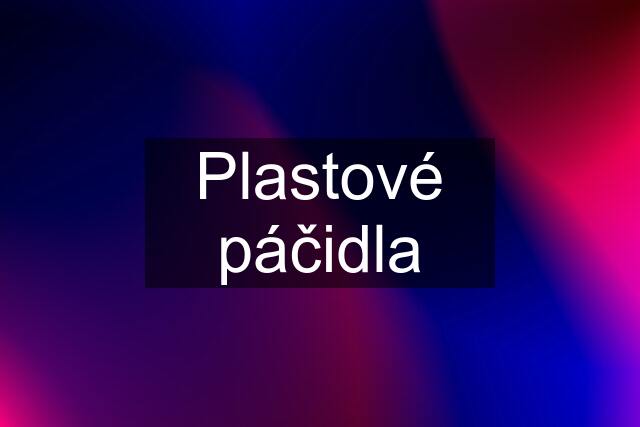 Plastové páčidla