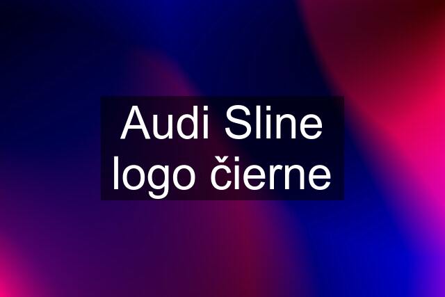 Audi Sline logo čierne