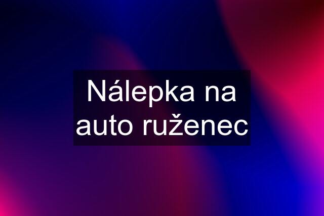 Nálepka na auto ruženec