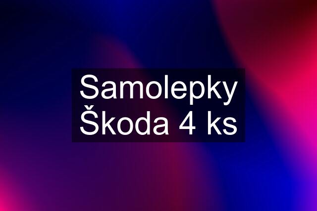 Samolepky Škoda 4 ks