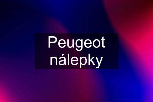 Peugeot nálepky