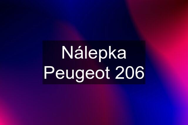 Nálepka Peugeot 206