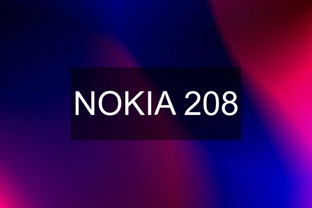 NOKIA 208