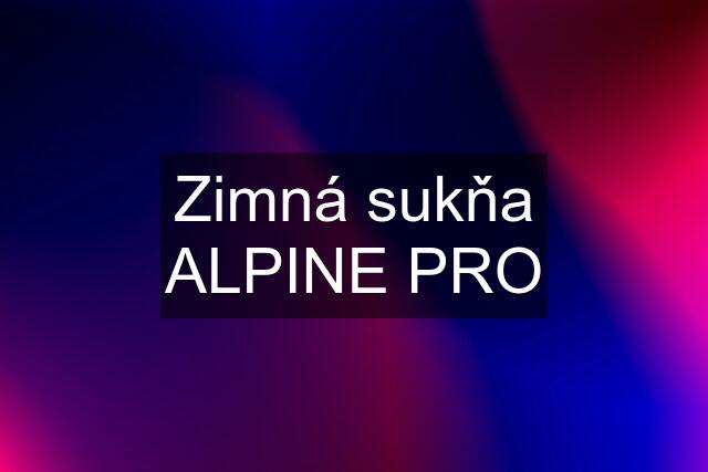 Zimná sukňa ALPINE PRO