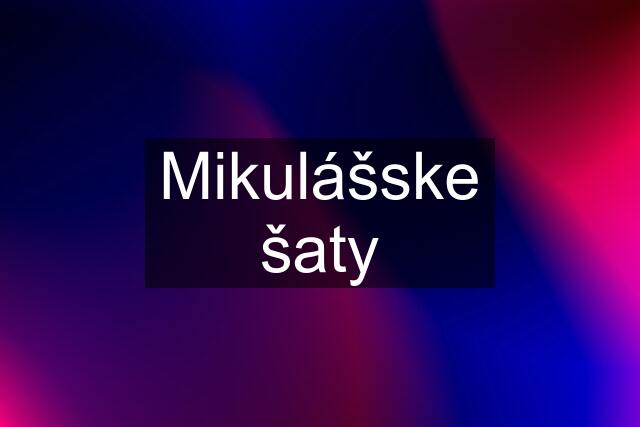 Mikulášske šaty