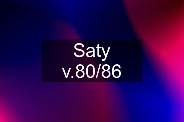 Saty v.80/86