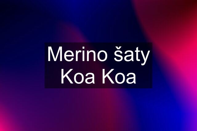 Merino šaty Koa Koa