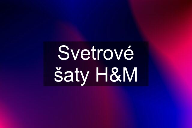 Svetrové šaty H&M