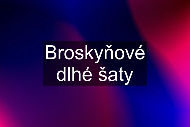 Broskyňové dlhé šaty