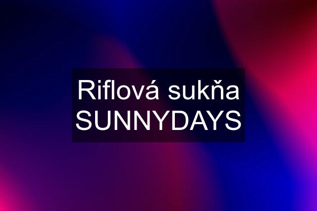 Riflová sukňa SUNNYDAYS