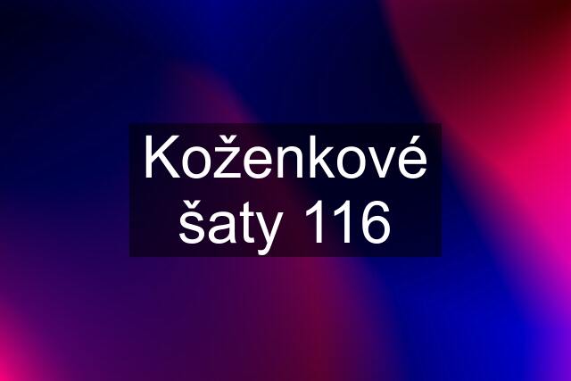 Koženkové šaty 116