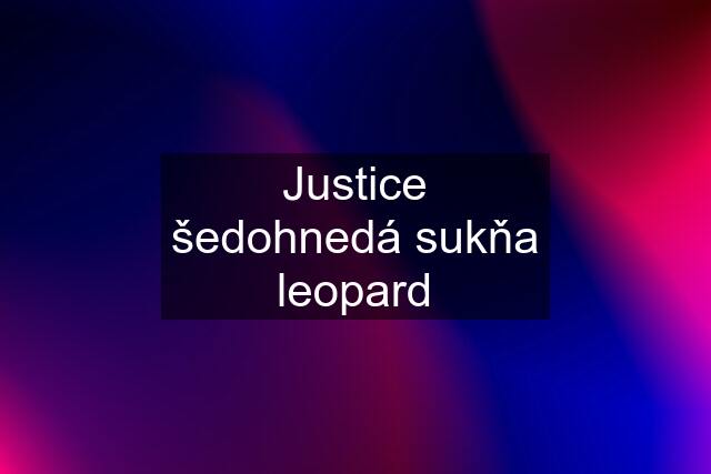 Justice šedohnedá sukňa "leopard"