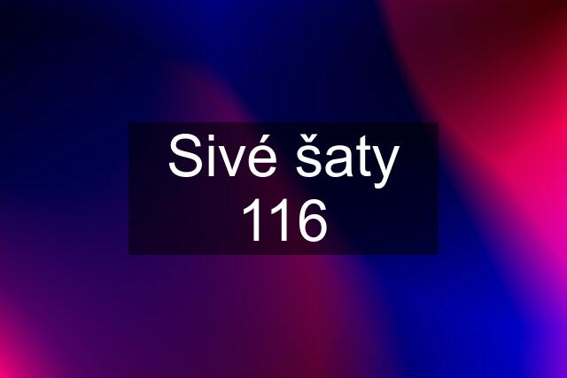 Sivé šaty 116