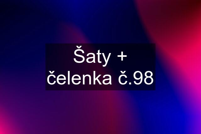 Šaty + čelenka č.98