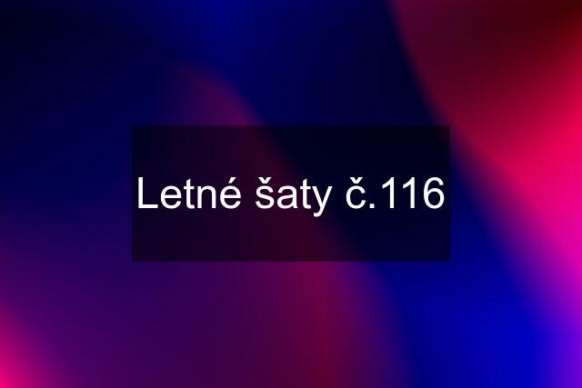 Letné šaty č.116