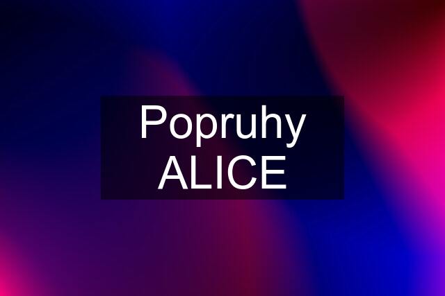 Popruhy ALICE