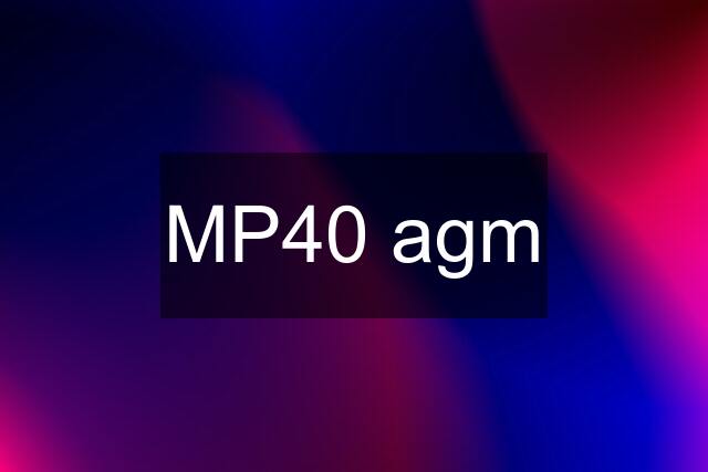 MP40 agm