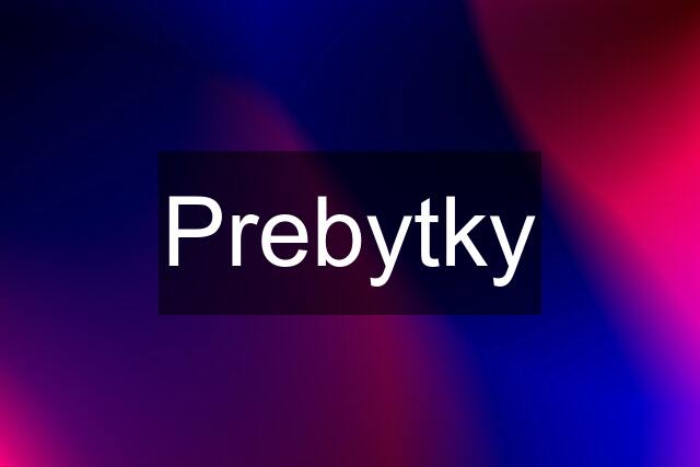 Prebytky