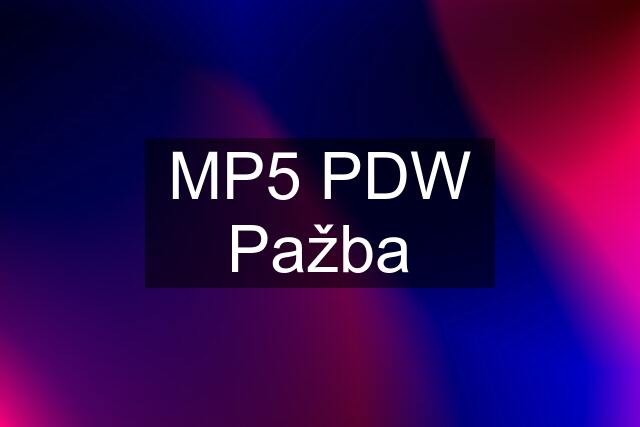 MP5 PDW Pažba