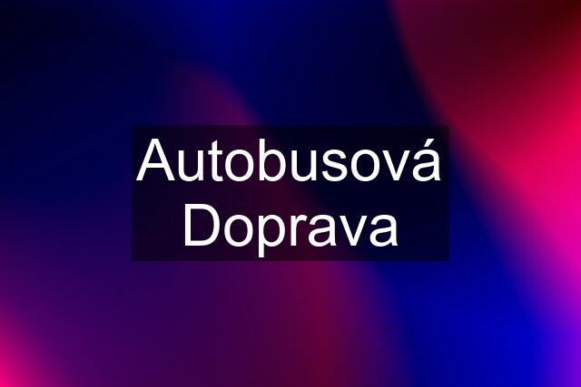 Autobusová Doprava