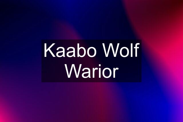 Kaabo Wolf Warior