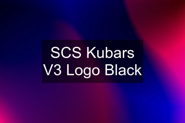 SCS Kubars V3 Logo Black